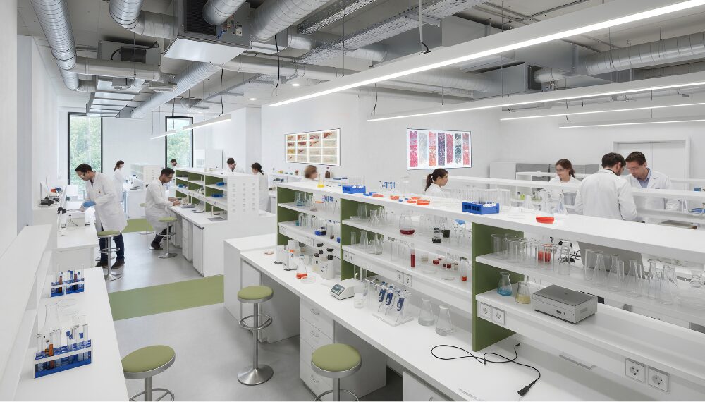 Artist impression of the lab areas inside the Institute for Medical Innovation