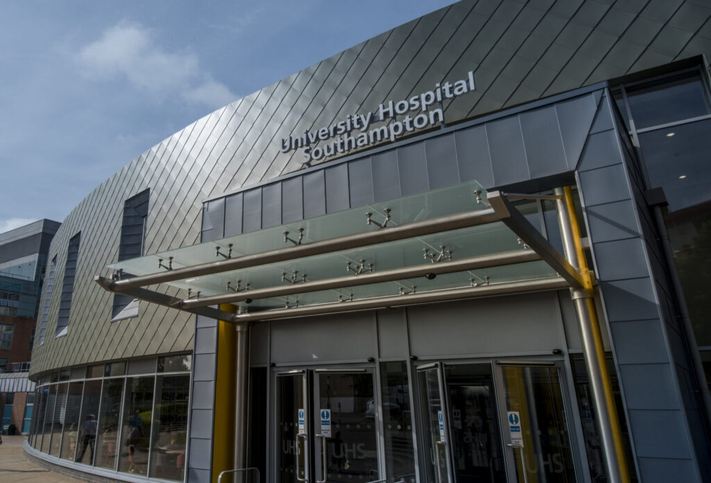 An image of the outside of Southampton General Hospital.